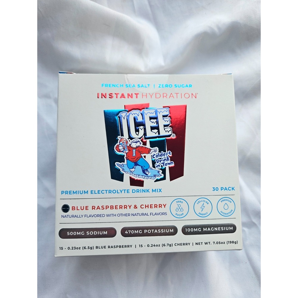 INSTANT HYDRATION ICEE Drink Mix Powder Blue Raspberry & Cherry 30 Pack ~ BNIB